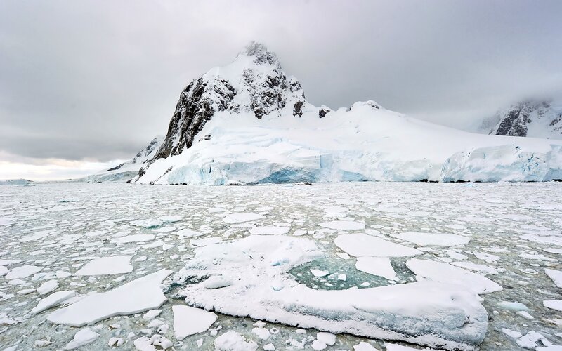 Snow-covered Mountain — White, Cold, Winter, Photograph