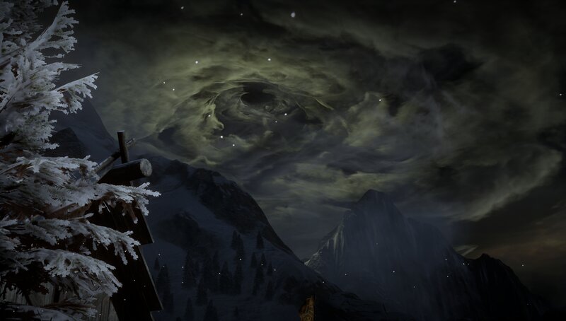 Snow-covered Mountains — Black, Dark, Dramatic