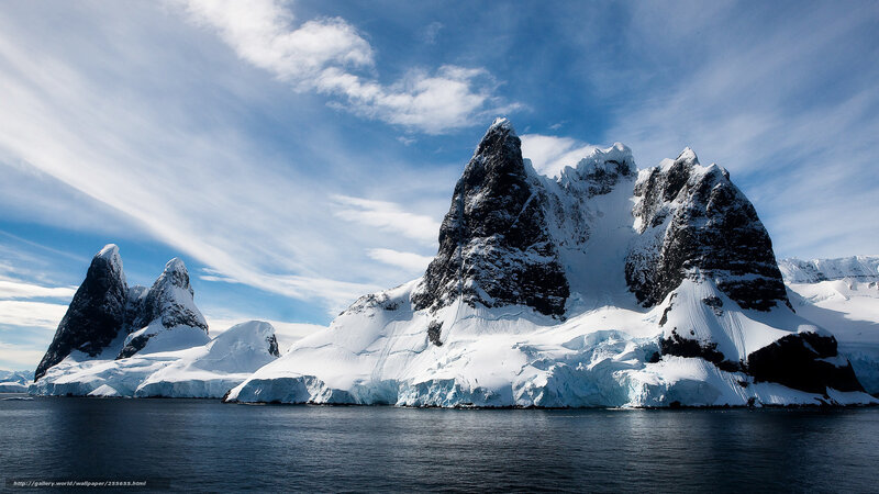 Snow-covered Mountains — Blue, Dramatic, Afternoon, Photograph, Ice