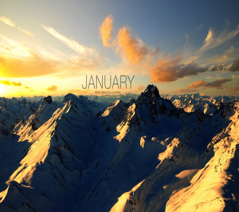 Snow-covered Mountains — Blue, Dramatic, Sunrise, Photograph, Sky