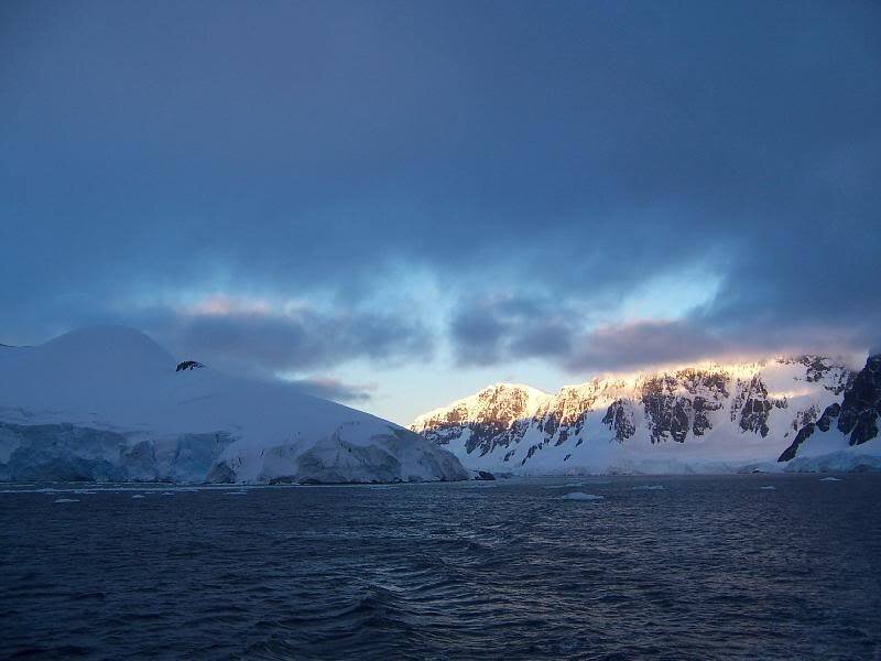 Snow-covered Mountains — Blue, Dramatic, Sunset, Photograph, Icebergs, Sea