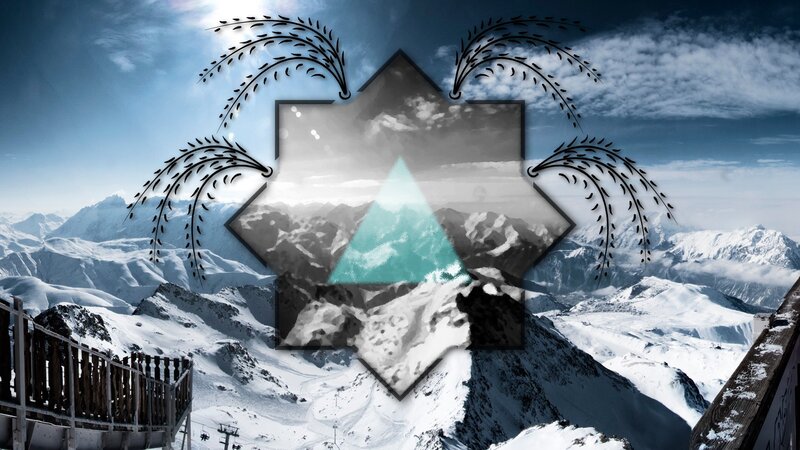 Snow-covered Mountains — Blue, Dramatic, Winter, Digital Art, Mountain Range
