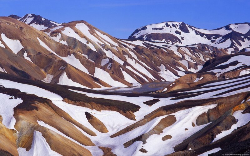 Snow-covered Mountains — Blue, Dramatic, Winter, Photograph, Snow