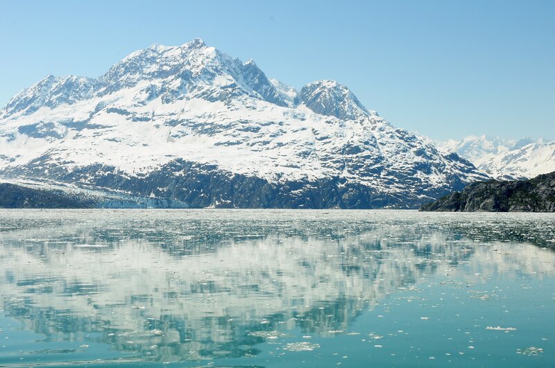 Snow-covered Mountains — Blue, Serene, Afternoon, Photograph, Ice Floes
