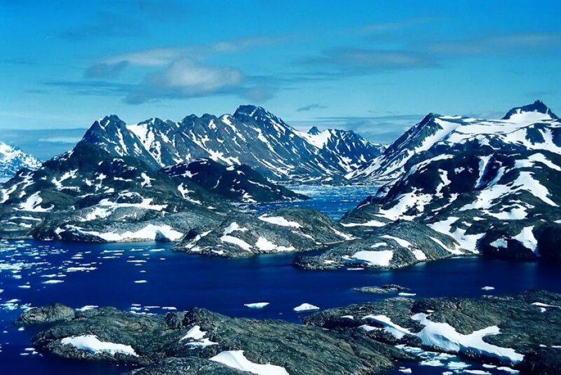 Snow-covered Mountains — Blue, Serene, Afternoon