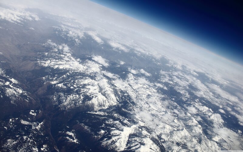 Snow-covered Mountains — Blue, Serene, Photograph