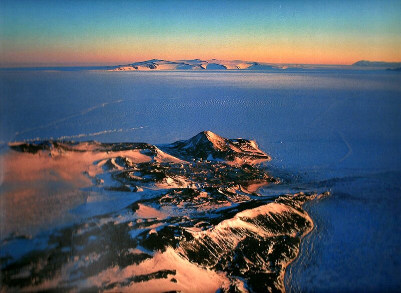 Snow-covered Mountains — Blue, Serene, Sunset, Photograph, Ice