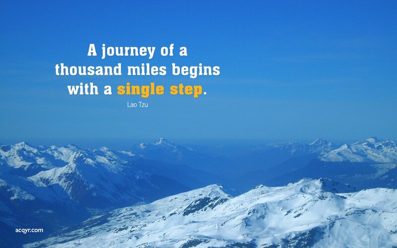 Snow-covered Mountains — Blue, Serene, Winter, Photograph, Quote