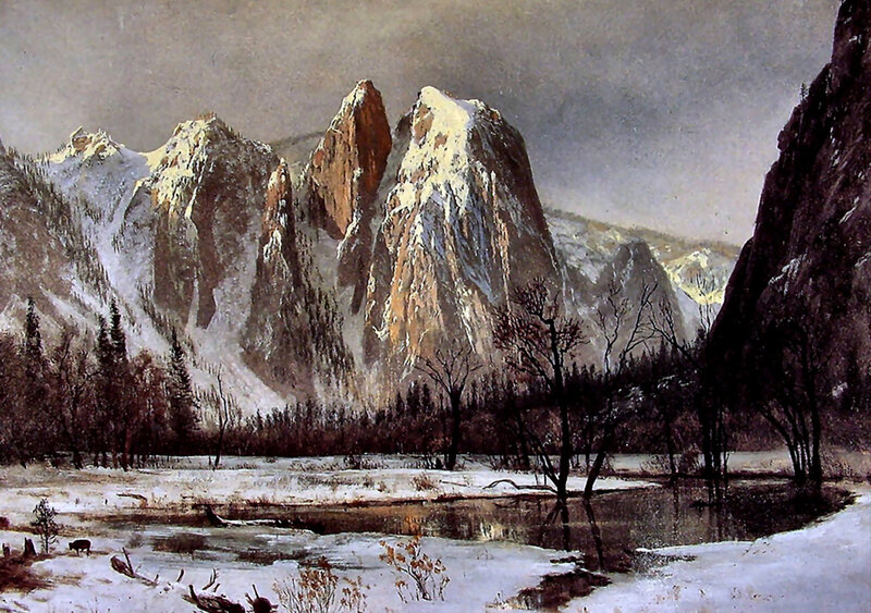 Snow-covered Mountains — Brown, Dramatic