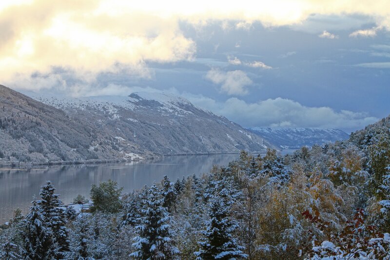 Snow-covered Mountains — Clouds