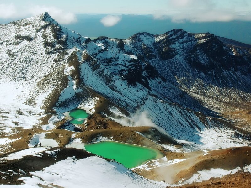 Snow-covered Mountains — Green, Dramatic