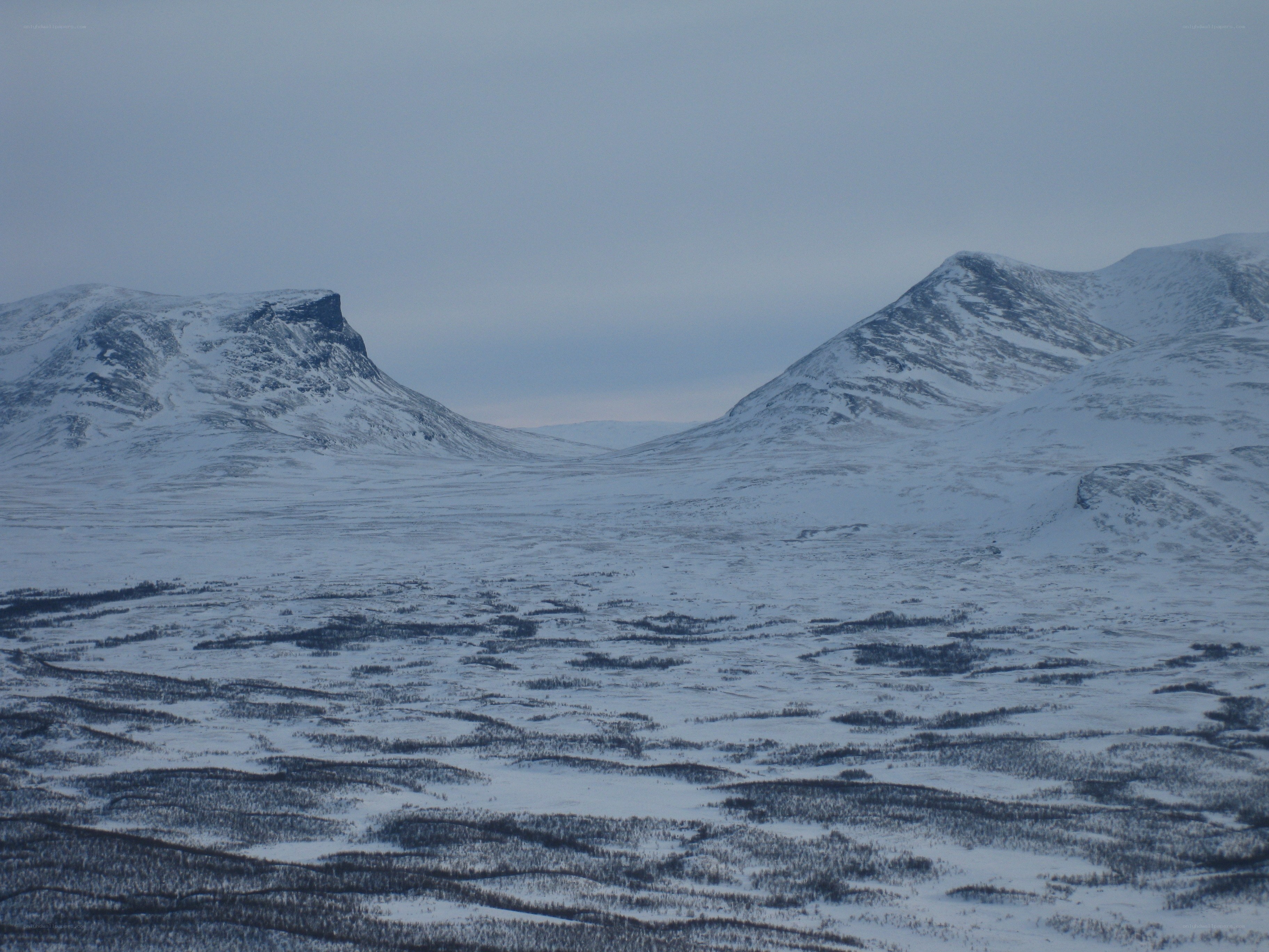 snow-covered mountains landscape
