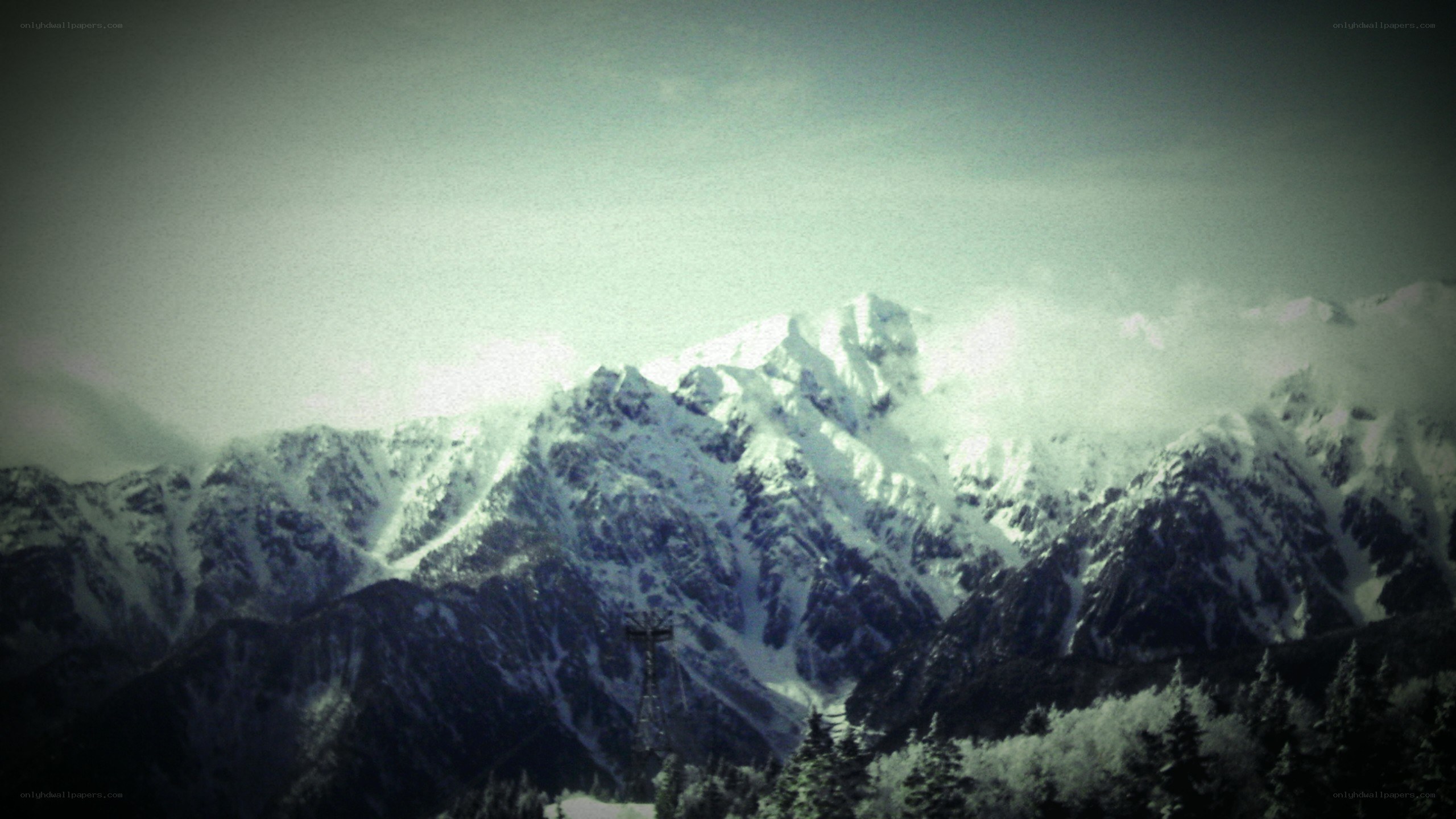 snow-covered mountains landscape