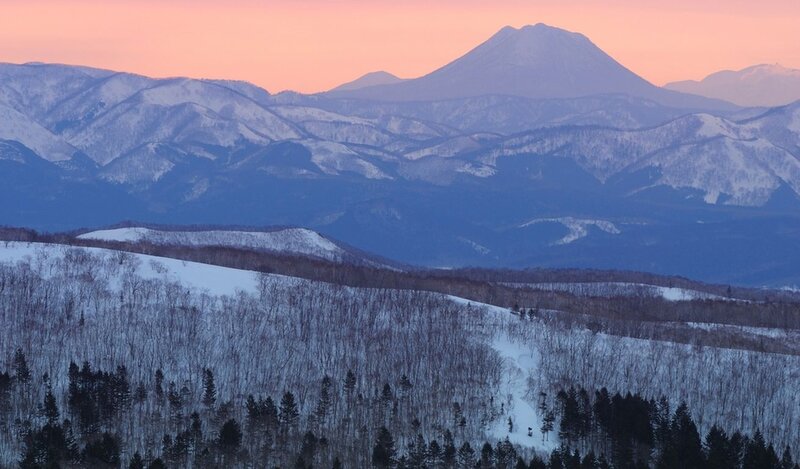 Snow-covered Mountains — Pink, Serene, Sunset, Photograph, Forest