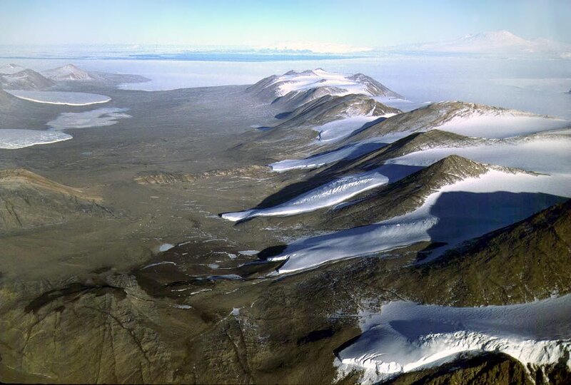 Snow-covered Mountains — White, Arid