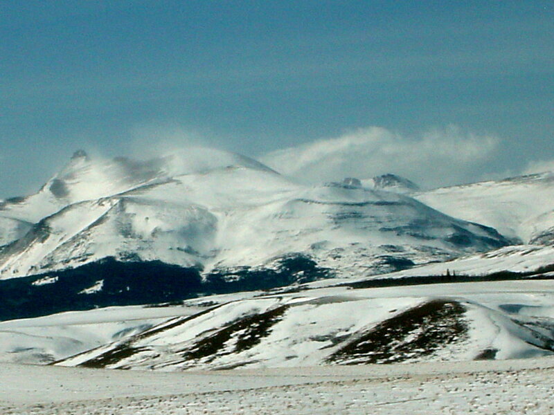 Snow-covered Mountains — White, Cold