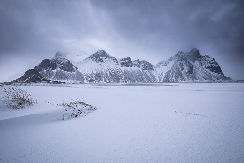 Snow-covered Mountains — White, Cold, Winter, Photograph, Snow