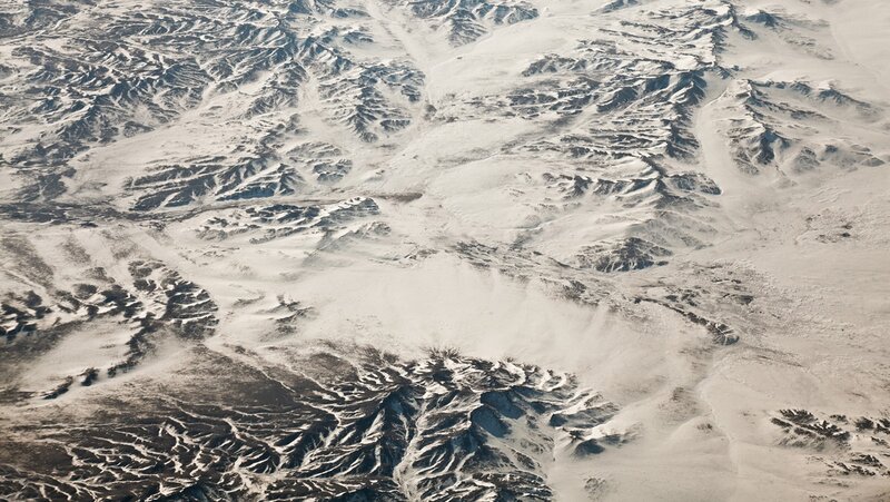 Snow-covered Mountains — White, Desolate, Winter, Photograph