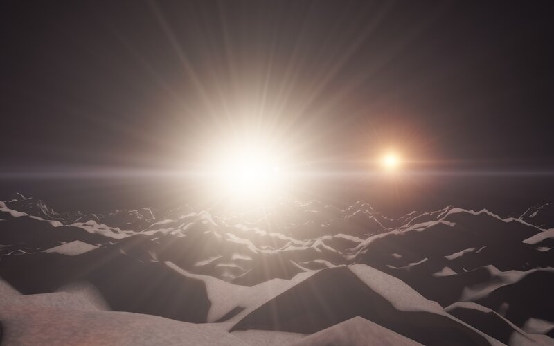 Snow-covered Mountains — White, Dramatic, Sunset, 3d Render