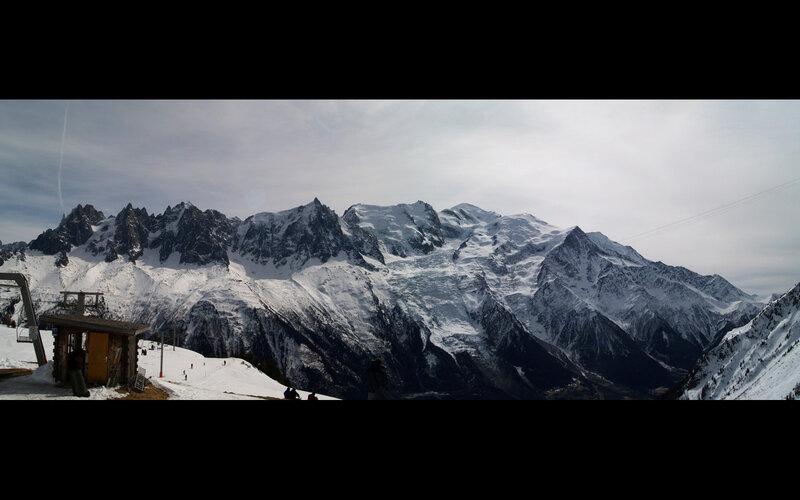 Snow-covered Mountains — White, Dramatic, Winter, Photograph, Ski Lift