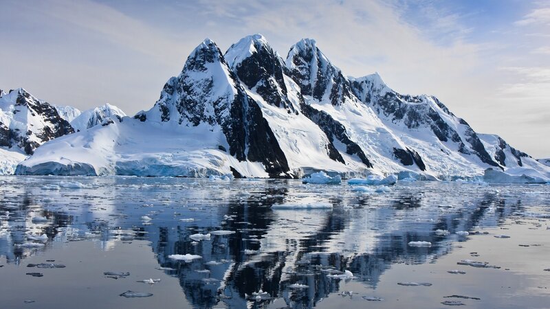 Snow-covered Mountains — White, Serene, Afternoon, Photograph