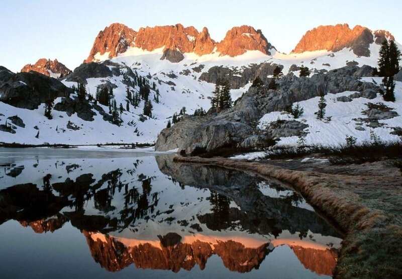 Snow-covered Mountains — White, Serene, Sunrise