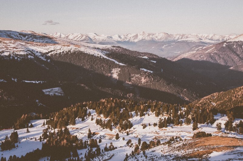 Snow-covered Mountains — White, Serene, Winter, Photograph, Forests, Valleys