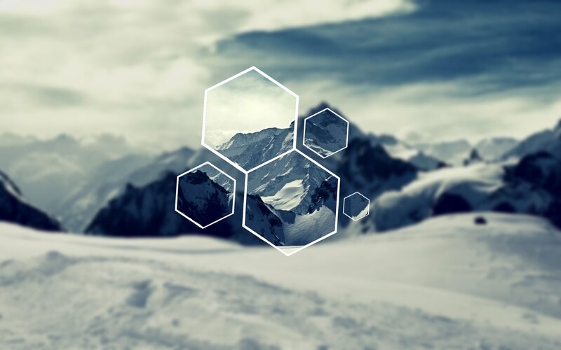Snow-covered Mountains — White, Serene, Winter, Photograph, Sky