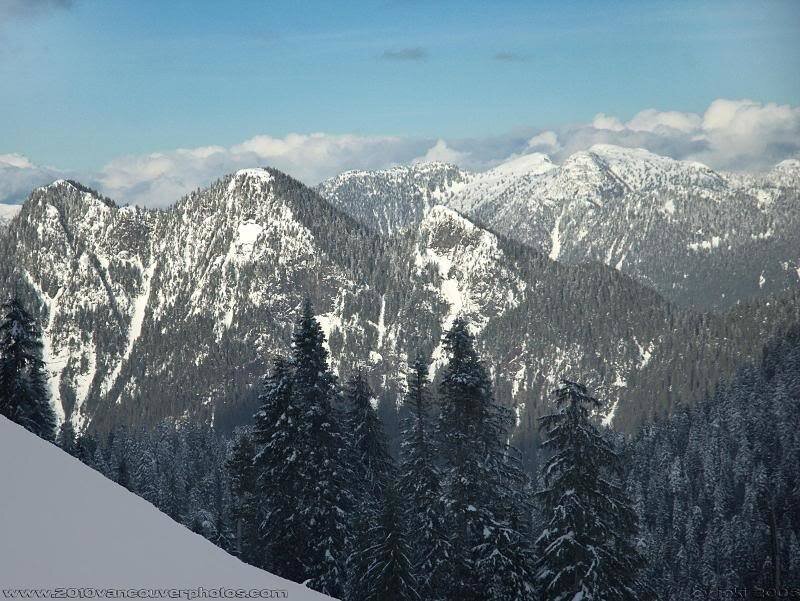 Snow-covered Mountains — White, Serene, Winter, Photograph, Trees, Clouds