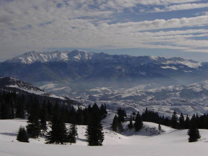 Snow-covered Mountains — White, Serene, Winter, Photograph, Trees, Clouds, Valleys