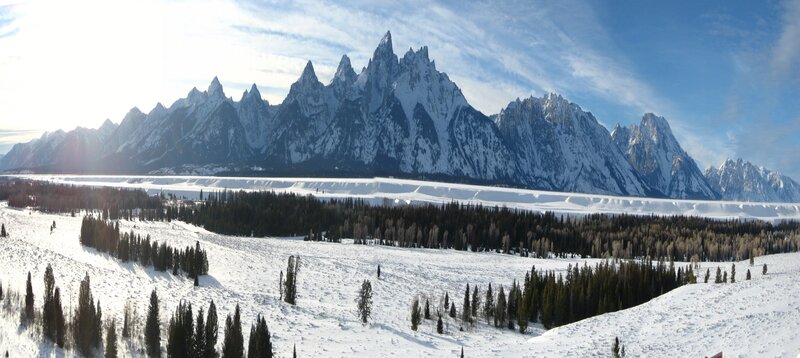 Snow-covered Mountains — White, Serene, Winter, Photograph, Trees, Valley