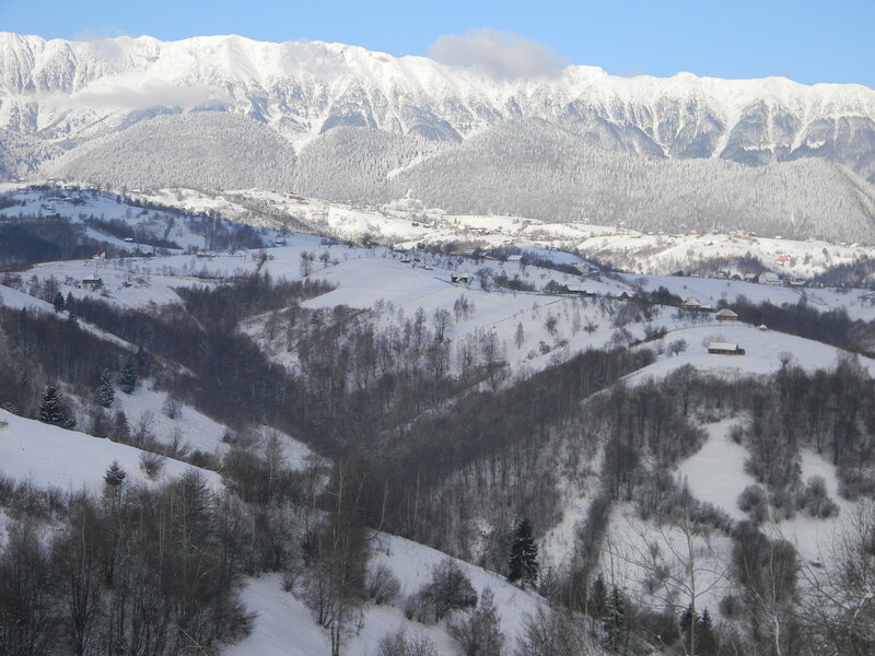 Snow-covered Mountains — White, Serene, Winter, Photograph, Villages