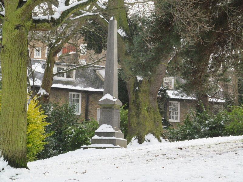 Snow-covered Obelisk