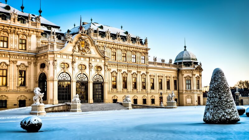 Snow-covered Palace — Blue