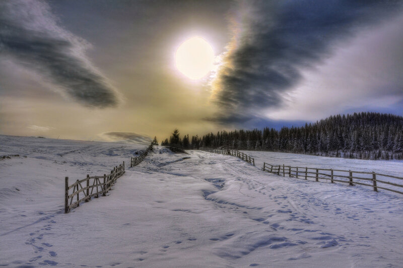 Snow-covered Path — White, Dramatic