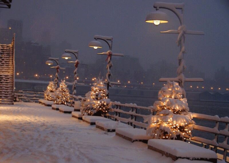 Snow-covered Pier