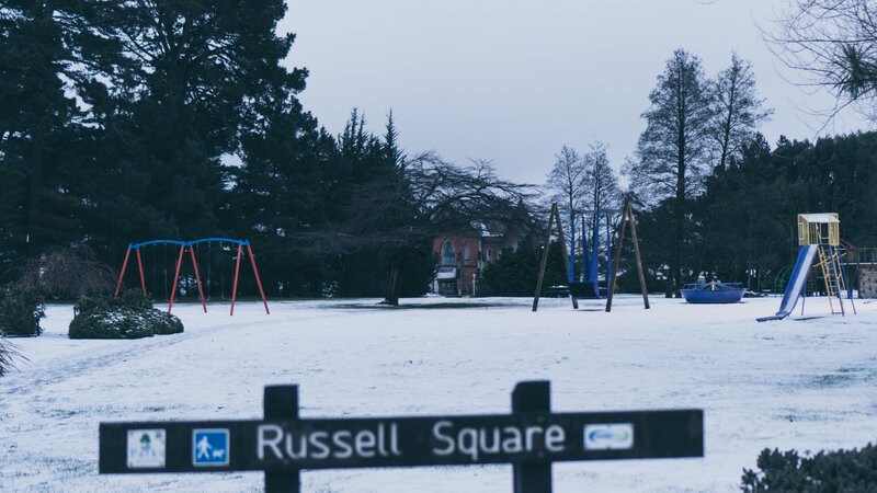 Snow-covered Playground — White