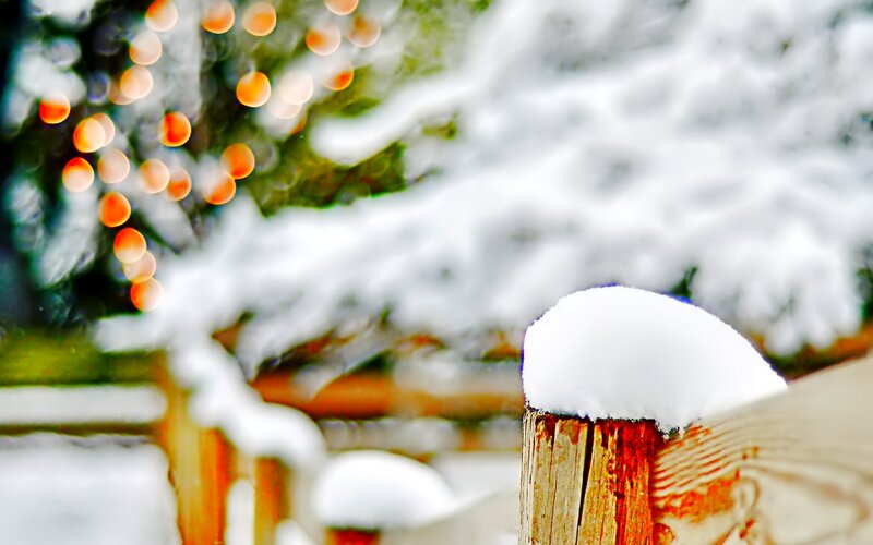Snow-covered Post