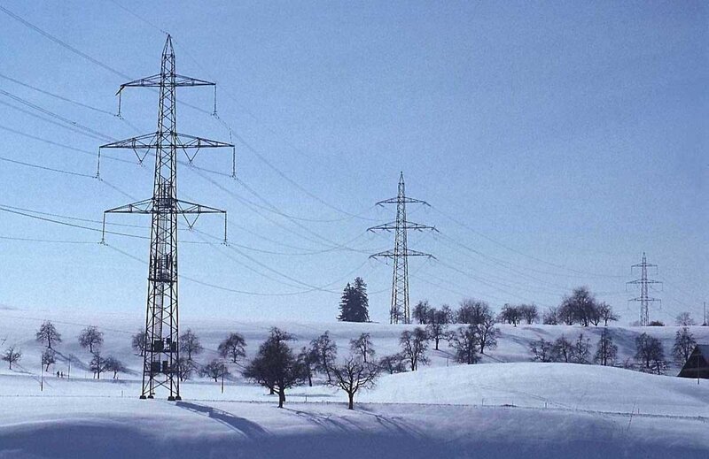 Snow-covered Power Lines