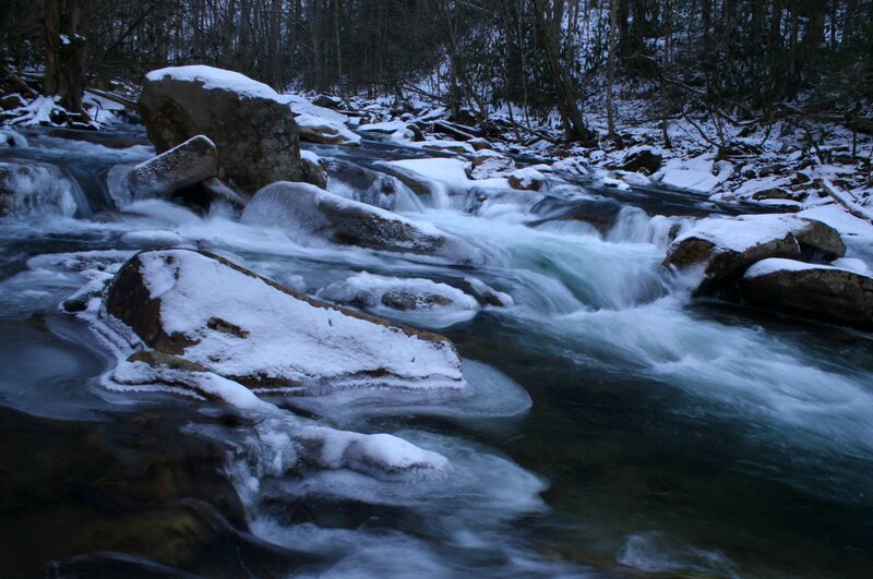 Snow-covered River — Blue, Cold