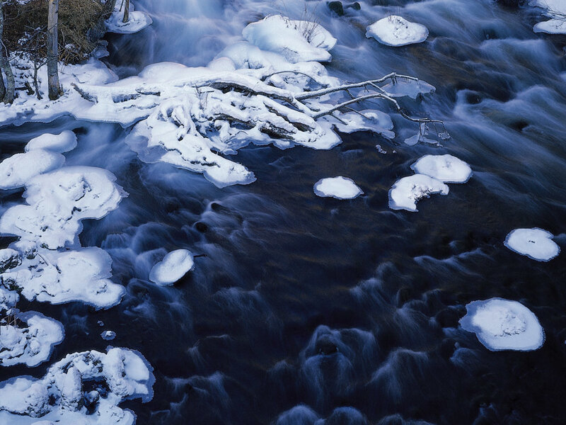 Snow-covered River — Blue, Cold, Winter