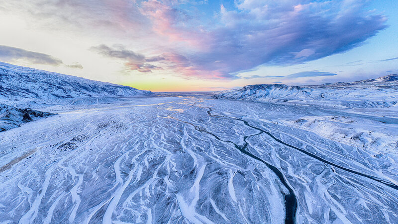 Snow-covered River Delta