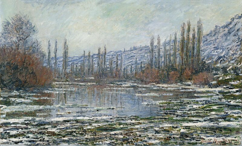 Snow-covered River Landscape — White, Calm