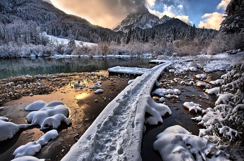 Snow-covered River Path