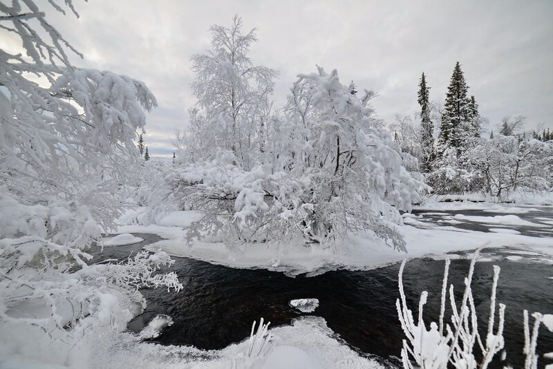 Snow-covered River — White, Cold, Winter