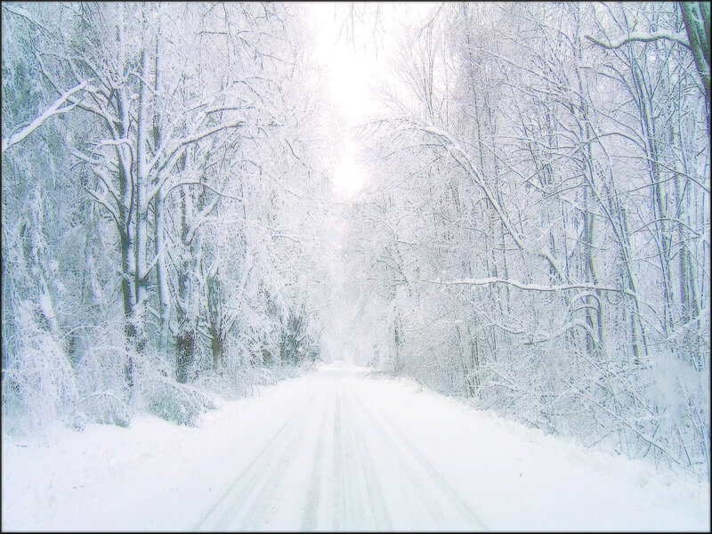 Snow-covered Road — Serene, Snow