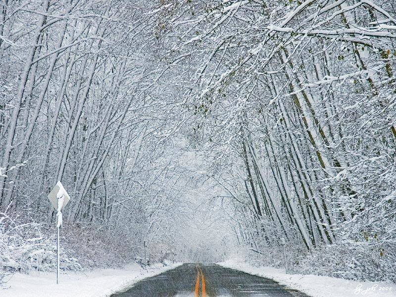 Snow-covered Road Tunnel — White