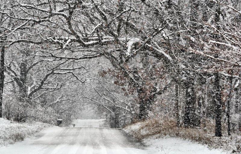 Snow-covered Road — White, Calm