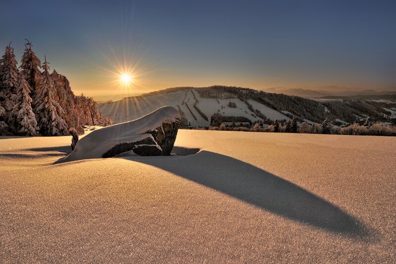 Snow-covered Rock