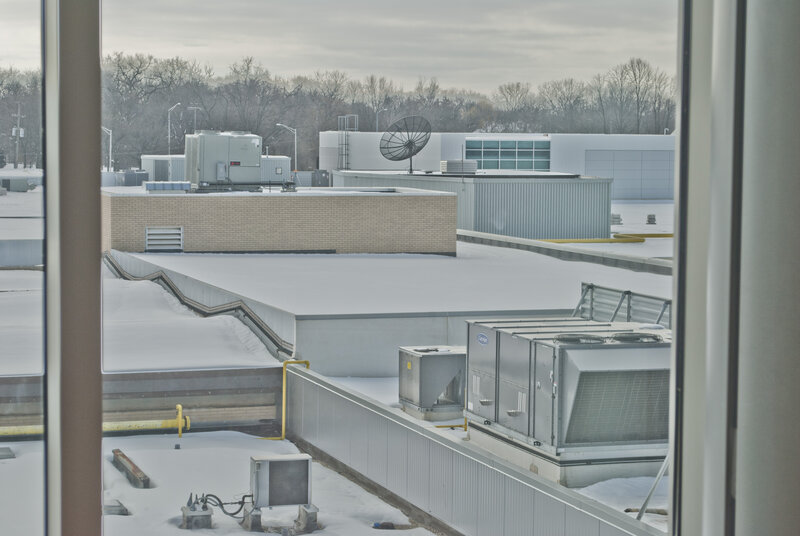 Snow-covered Rooftop — White